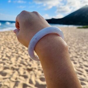 Certified Grade A Purple Jadite Jade Bangle 天然A货翡翠紫罗兰